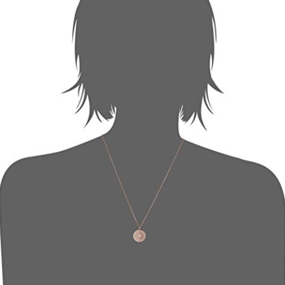 Restocked new MK rose Gold Tone logo disc pendant - Picture 5 of 5